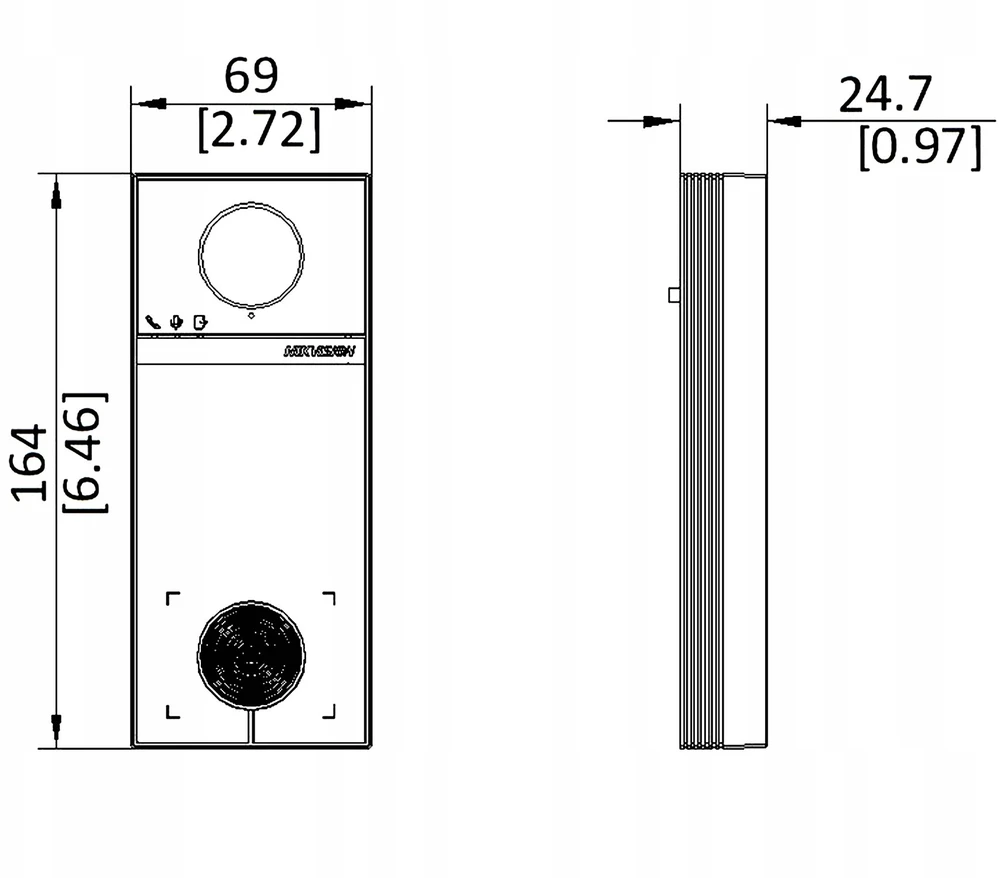 Hikvision telefonspynė DS-KV6114-MWBE1