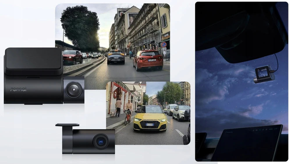 70Mai Dash Cam A410 + kamera tylna RC21