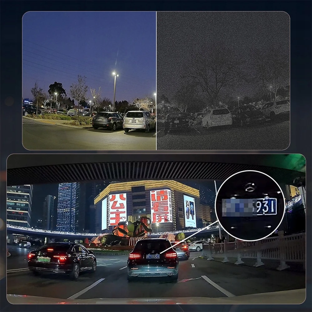 Wideorejestrator 70mai Dash Cam 4K A810 Lite + RearCam juoda - Wideorejestratory (A810LITE-2)