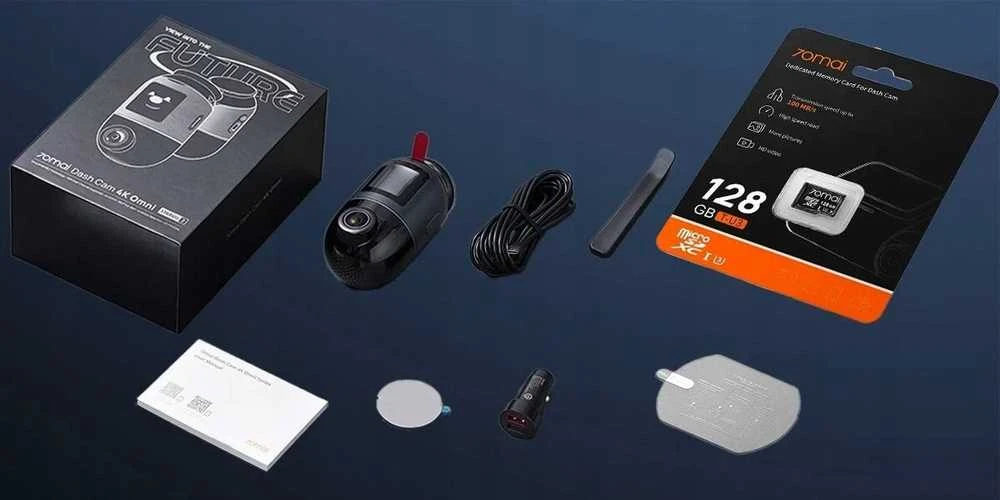70mai Omni X800 4K Juoda + karta 70mai SD 128GB