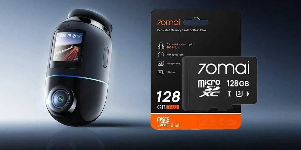 70mai Omni X800 4K Juoda + karta 70mai SD 128GB