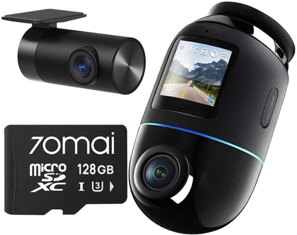 70mai Omni X800 4K set Juoda + karta 70mai SD 128GB