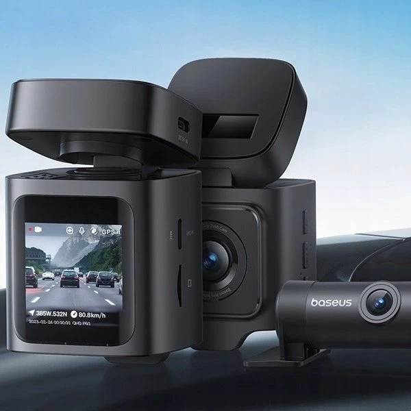 Baseus PrimeTrip VD1 automobilinis vaizdo registratorius 2K+1080p – juodos spalvos