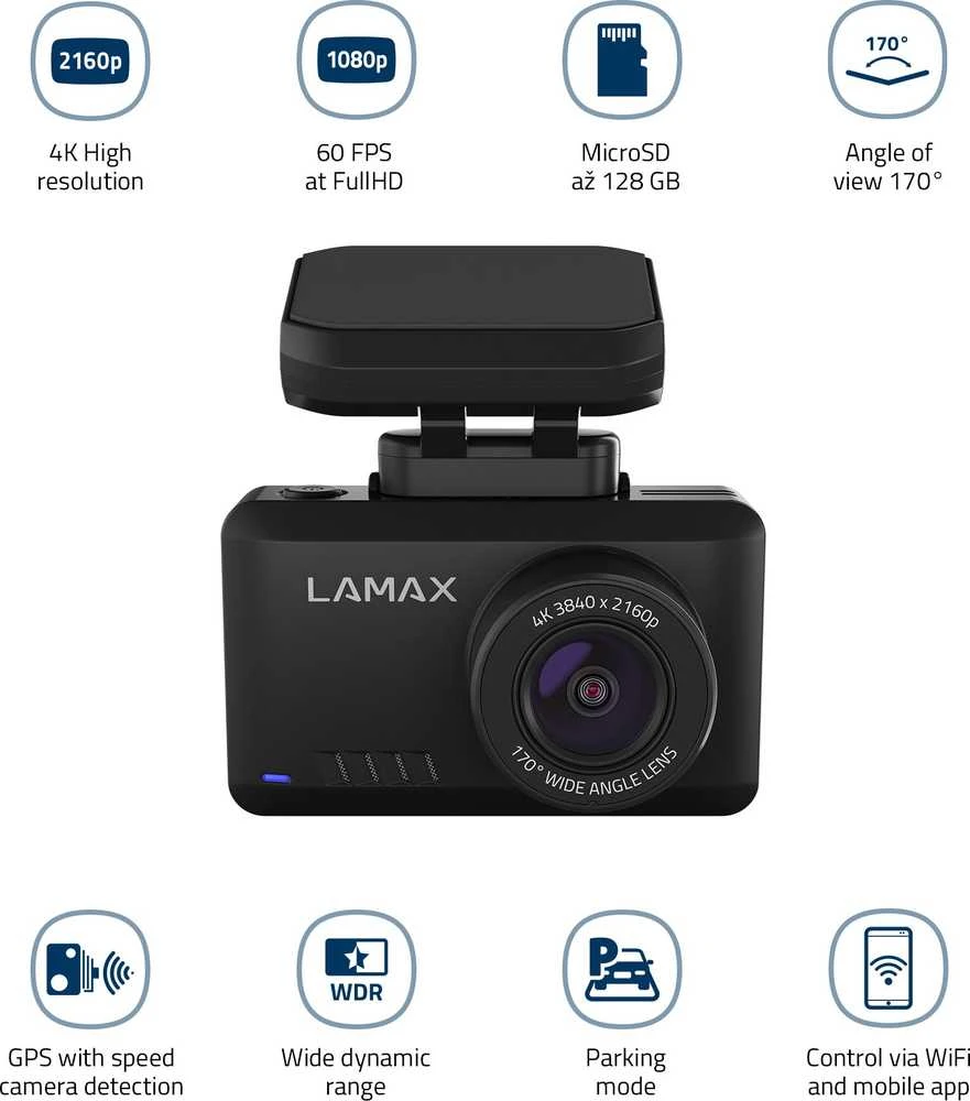 LAMAX T10 4K GPS automobilio kamera