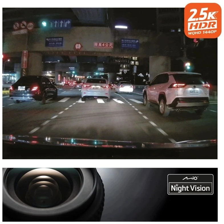 Mio priekinė ir galinė dviguba vaizdo įrašymo kamera su HDR | MiVue 803WD Pro | GPS | Wi-Fi