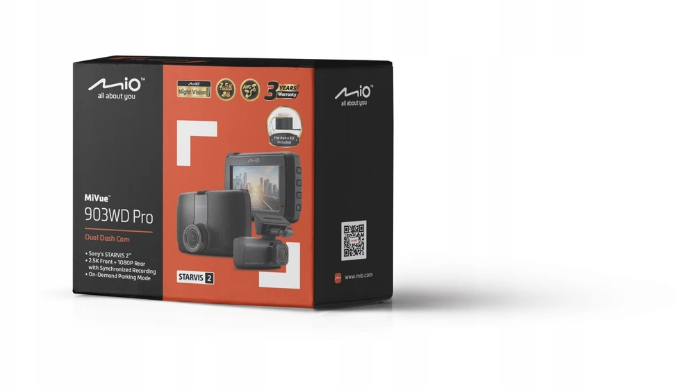 MiVue™ 903WD PRO, 2.5K 1440P HDR, Sony STARVIS 2 sensor WIFI, GPS, Speedcam, Parking mode, Super-Cap