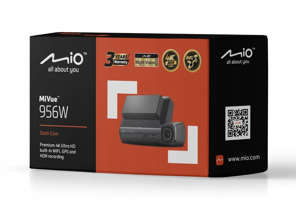 Mio Premium 4K HDR Dash Cam | MiVue 956W | GPS | Wi-Fi