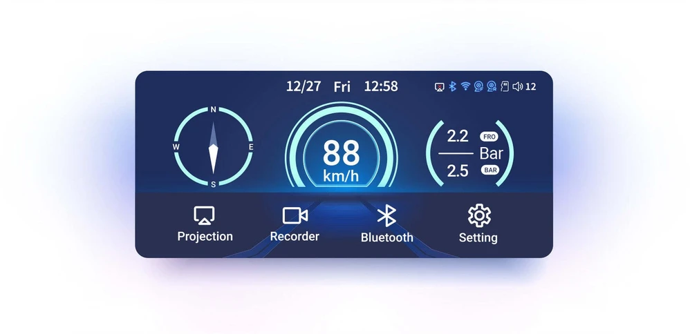 Navitel dviguba vaizdo registratorius ir išmanusis „Moto“ įrenginys („Carplay“, „Android Auto“) | Dviguba vaizdo registratorius ir išmanusis „Moto“ įrenginys („Carplay“, „Android Auto“) | „Wi-Fi“