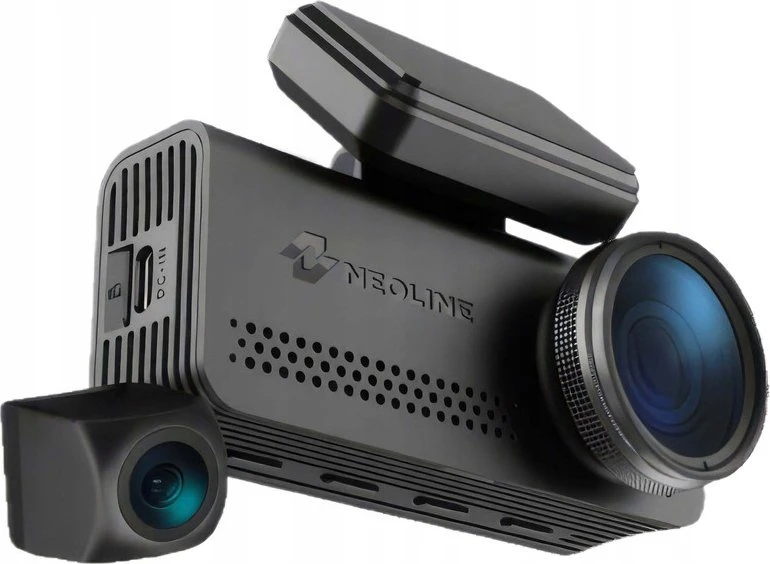 Neoline Argus 4K Dual 2160p+1080p, Wi-Fi, GPS - dviejų kamerų vaizdo registratorius su GPS duomenų baze, juodas