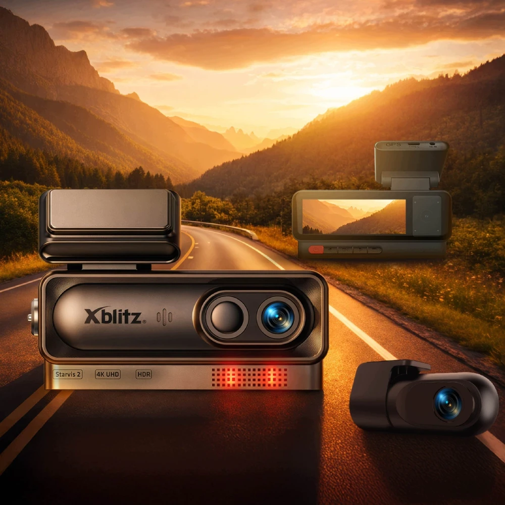 Opti XBLITZ FUTURE 3CH STARVIS 2 PREMIUM 3 KANALŲ VIDEO REGISTRATORIUS SU 4K HDR IR GPS