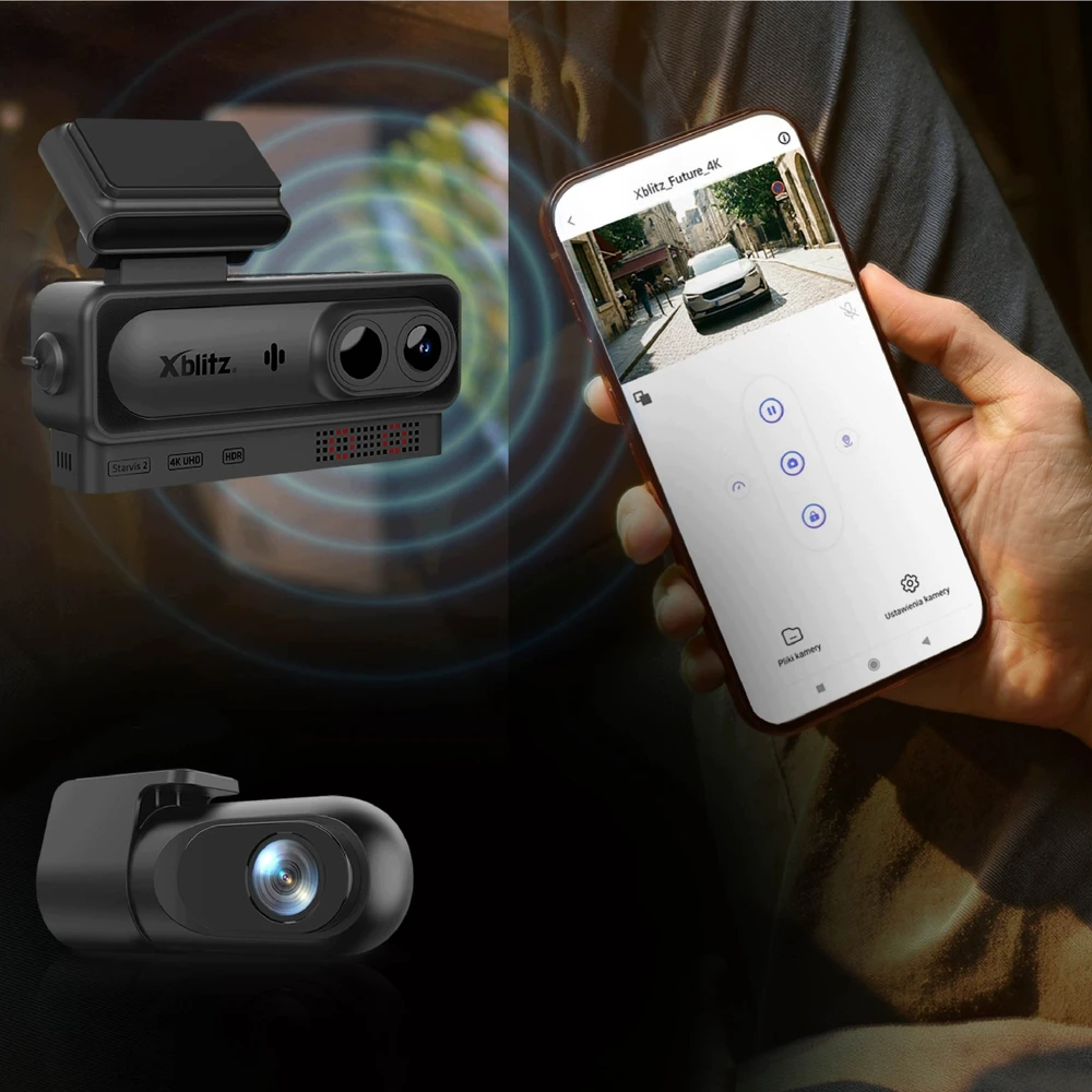 Opti XBLITZ FUTURE 3CH STARVIS 2 PREMIUM 3 KANALŲ VIDEO REGISTRATORIUS SU 4K HDR IR GPS