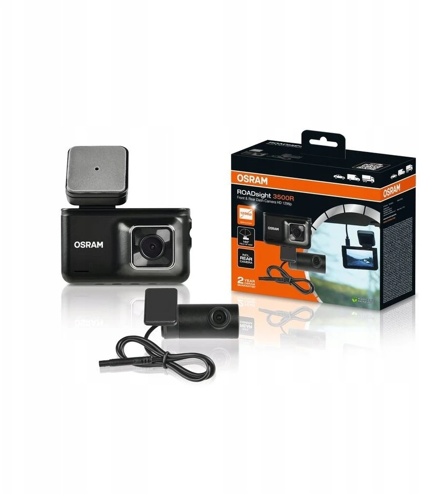 Osram Vaizdo registratoriaus komplektas (priekinis ir galinis) „Roadsight 3500“