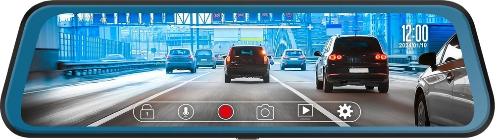 Peiying Basic automobilio veidrodėlis su video registratoriumi ir atbulinės eigos kamera L200 4K