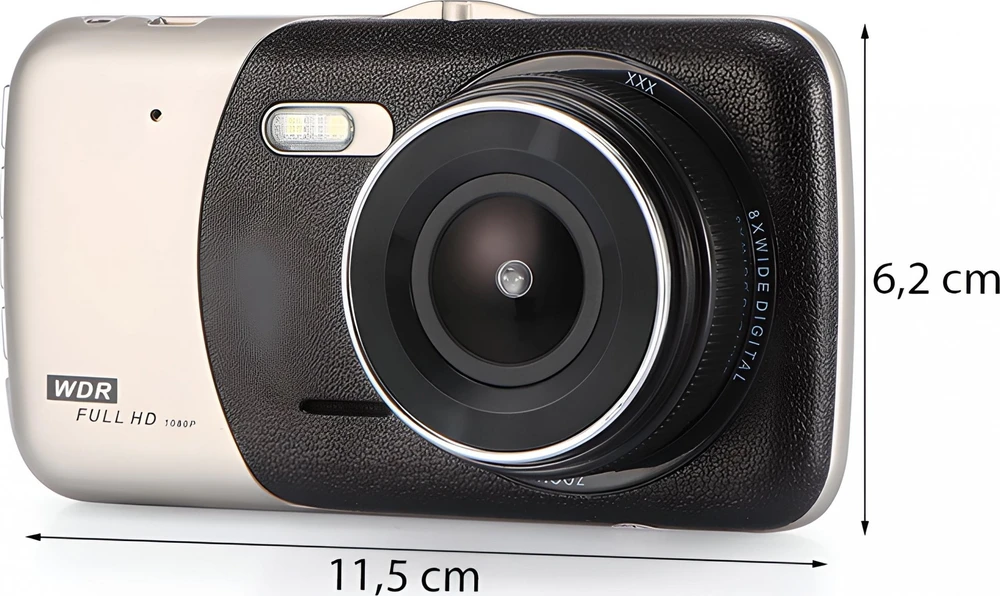 Retoo Automobilinė vaizdo kamera RoadView, 3.8'', Full HD