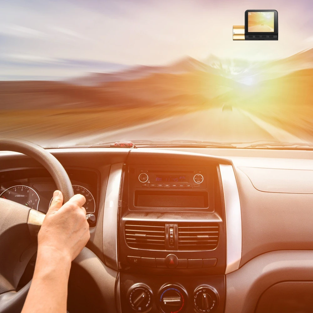Wideorejestrator Automobilinis vaizdo įrašymo įrenginys su ekranu, vaizdo registratoriumi, GPS, Wi-Fi