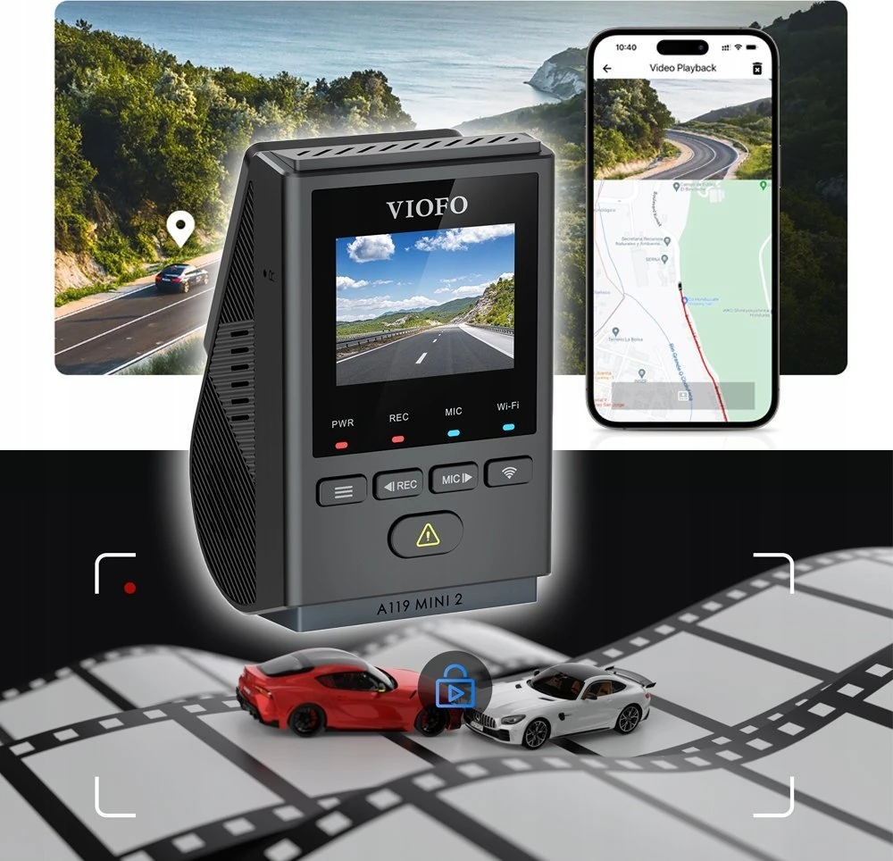 VIOFO A119 MINI 2-G GPS maršruto registratorius