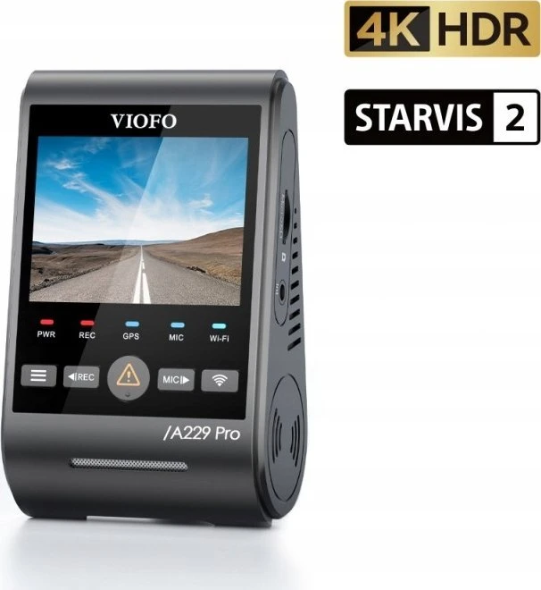 Vaizdo Registratorius - VIOFO A229 Pro 2CH-G GPS 4K Dviejų kamerų Juodas