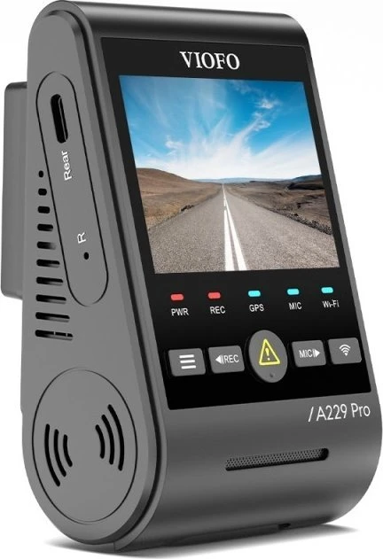 Vaizdo Registratorius - VIOFO A229 Pro 2CH-G GPS 4K Dviejų kamerų Juodas