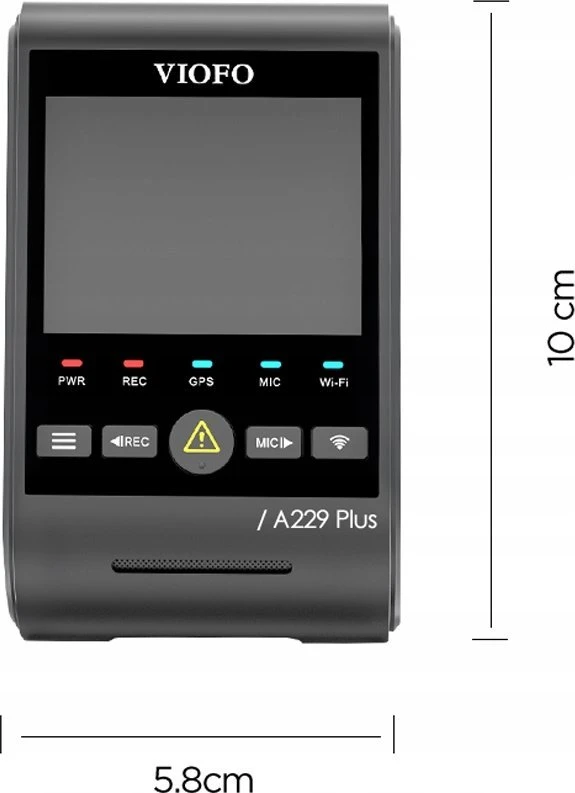 Vaizdo Registratorius - VIOFO A229 Pro 2CH-G GPS 4K Dviejų kamerų Juodas