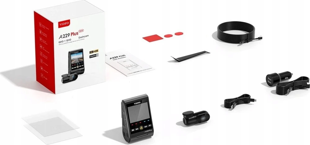 Vaizdo registratorius VIOFO A229 Plus 2CH-G GPS