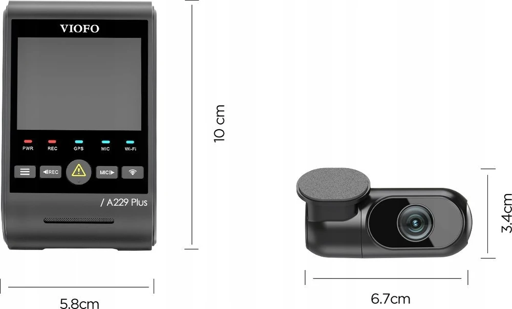Vaizdo registratorius VIOFO A229 Plus 2CH-G GPS