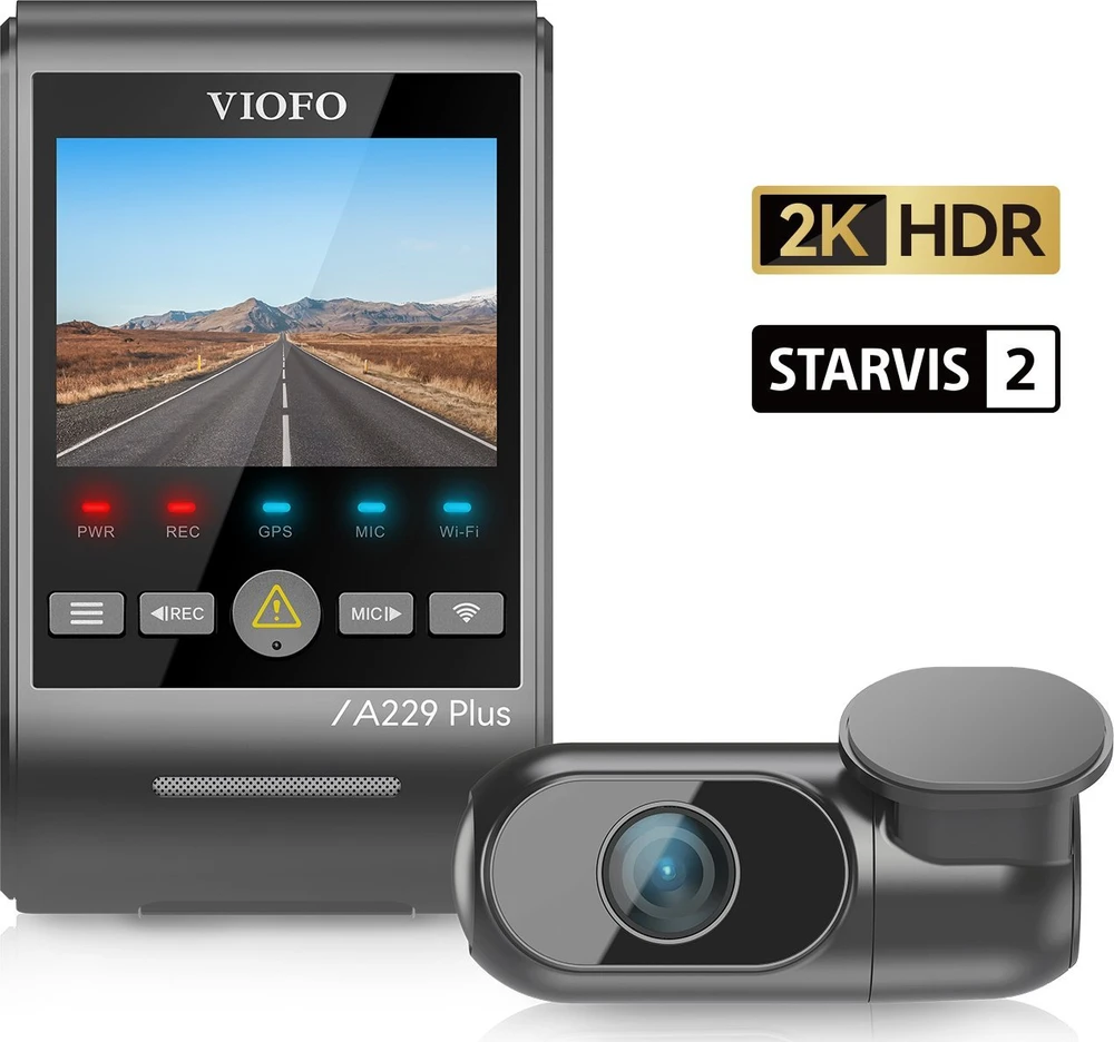 Vaizdo registratorius VIOFO A229 Plus 2CH-G GPS