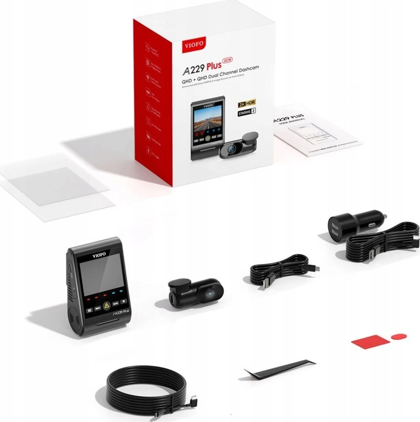 Vaizdo registratorius VIOFO A229 Plus 2CH-G GPS