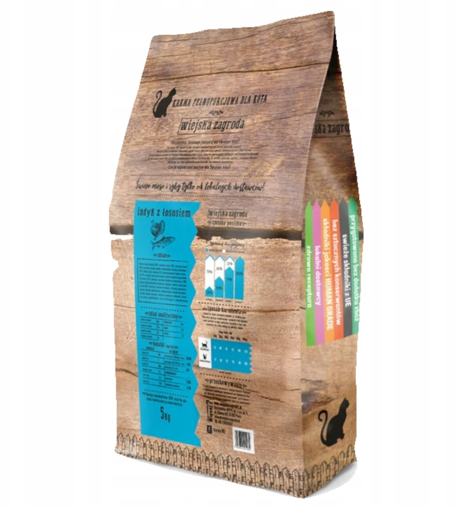 Wiejska Zagroda COUNTRY FARM kalakutiena su lašiša - sausas kačių ėdalas - 5kg