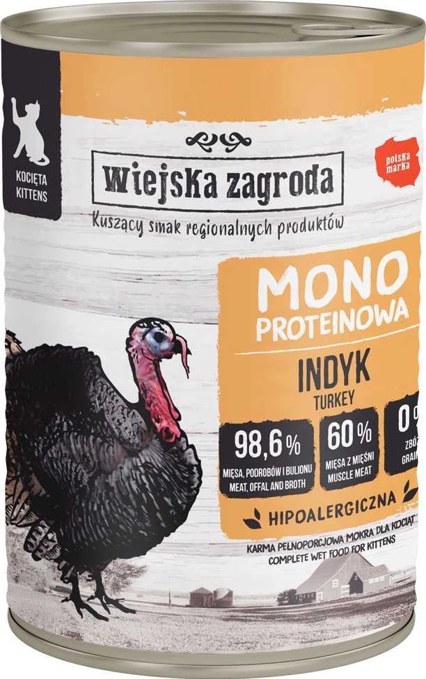 Kaimo ūkio monoproteinų kalacutiena - šlapias ėdalas kačiukams - 400g
