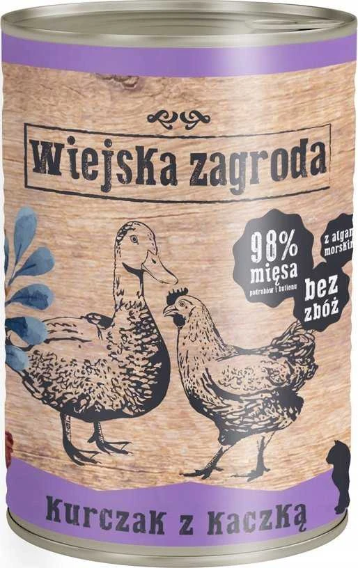 Wiejska Zagroda KAIMO ŪKIS vištiena su antiena - šlapias kačių maistas - 400g