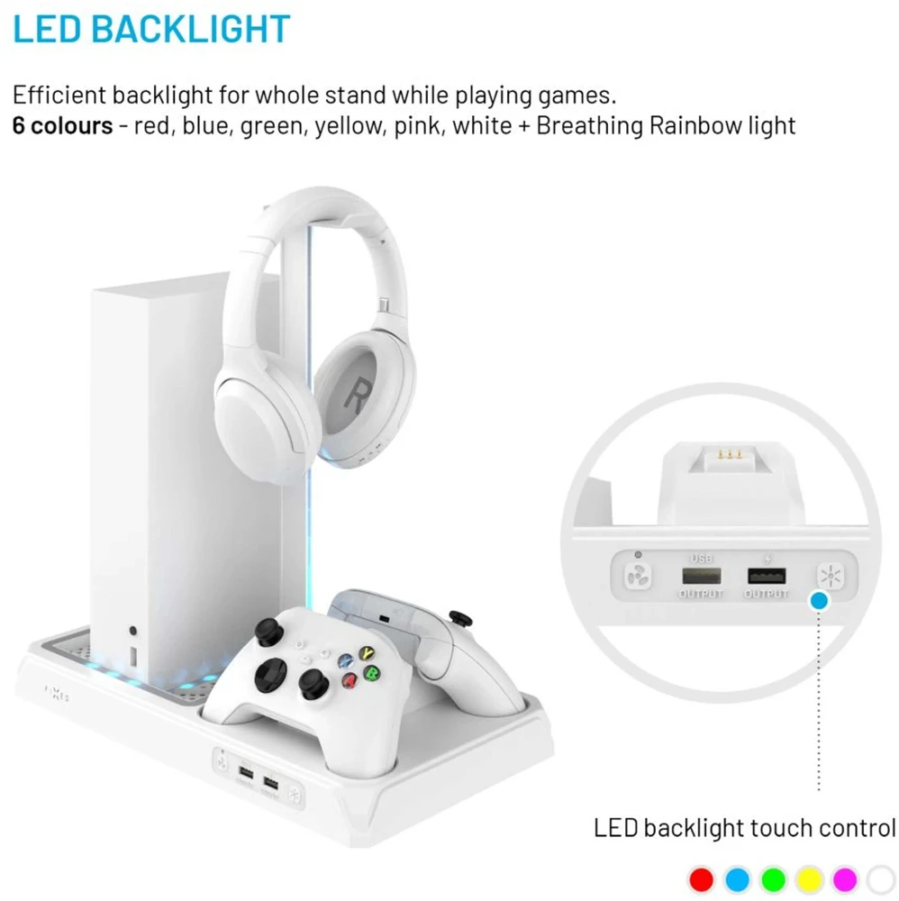 Fixed Stacja wielofunkcyjna do XBOX Series X/S balta (FIXXB-MCS-WH)