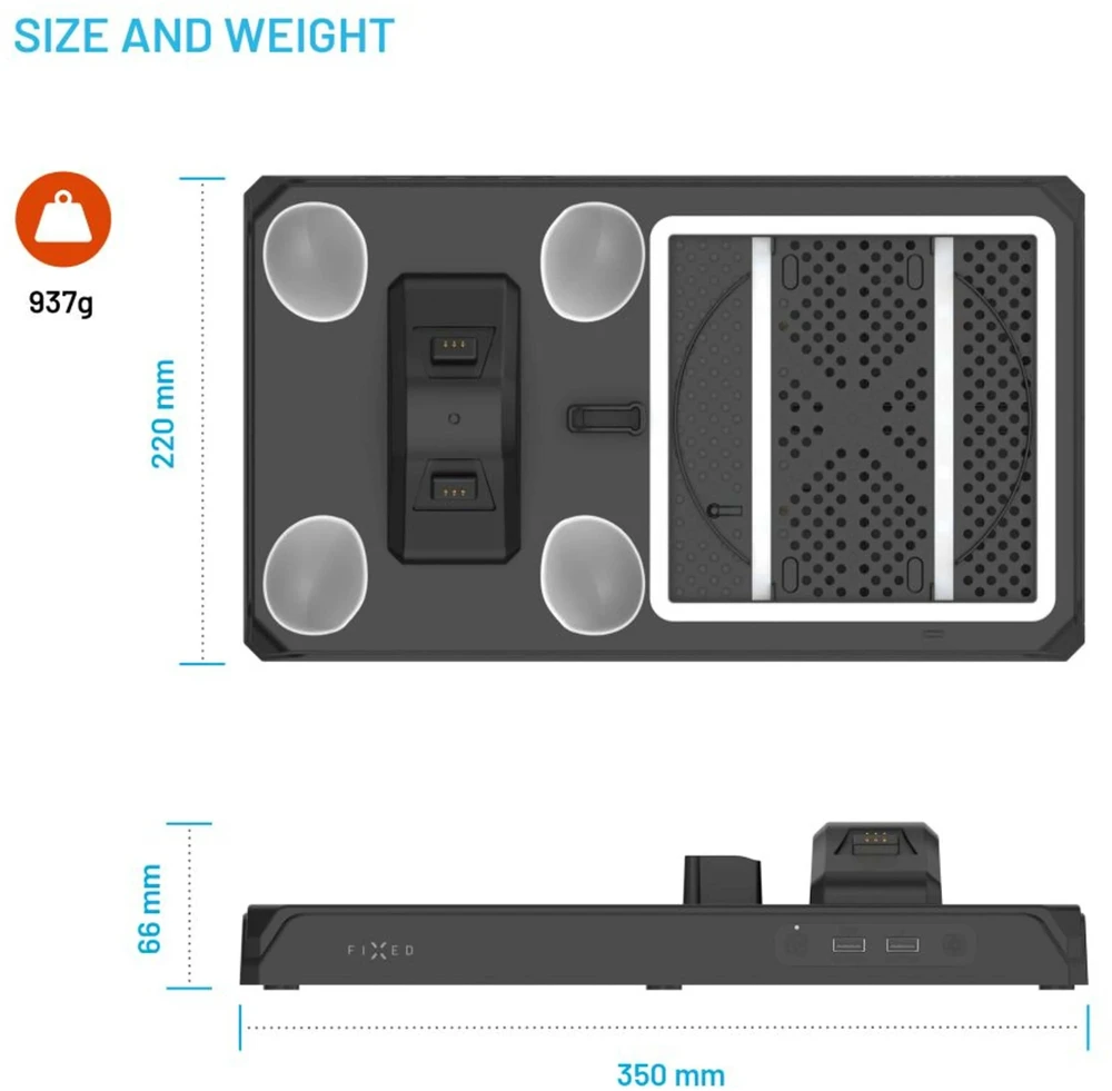 Fixed Stacja wielofunkcyjna do XBOX Series X/S juoda (FIXXB-MCS-BK)