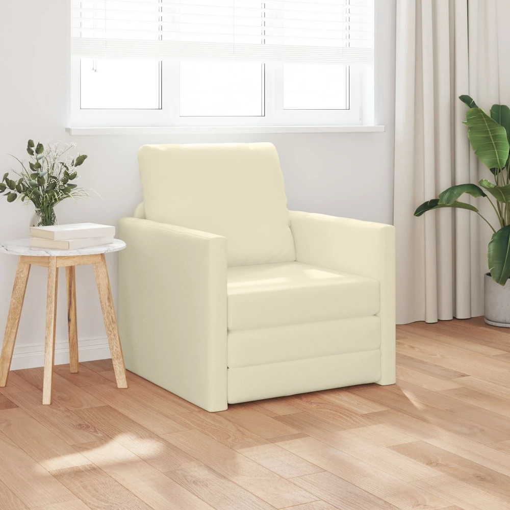 Sofa lova Kreminė 74 x 77 x 81 cm Dirbtinė Oda