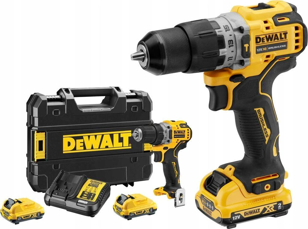 DeWalt 12V smūginis gręžtuvas su lagaminu ir priedais