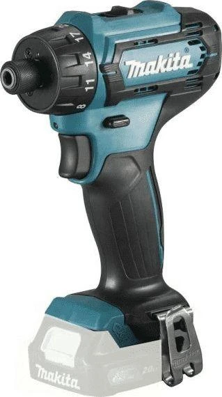Makita DF033DZ kampinis profilis su laikikliu