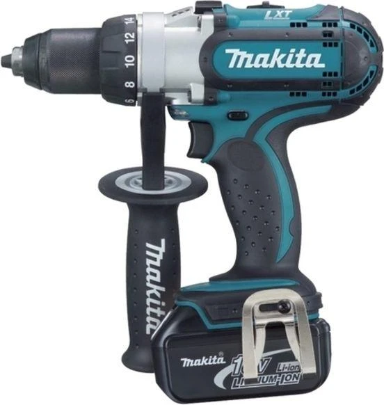 Makita DDF451RTJ suklio ir rankenos vaizdas