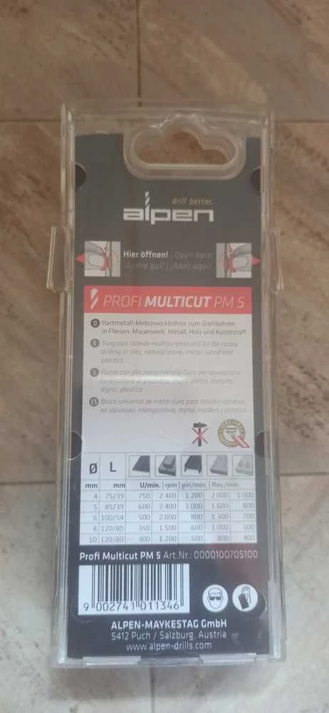 Grąžtas Alpen 9002741011346
