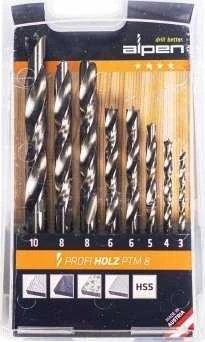 Grąžtas Wiertło Alpen Alpen PTM 8 Profi Wood 8 vnt.