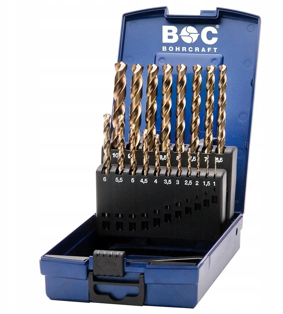 Grąžtas Grąžtų rinkinys BOHRCRAFT KE10 HSS-E ABS-Box /1-10x0,5/19-vnt.