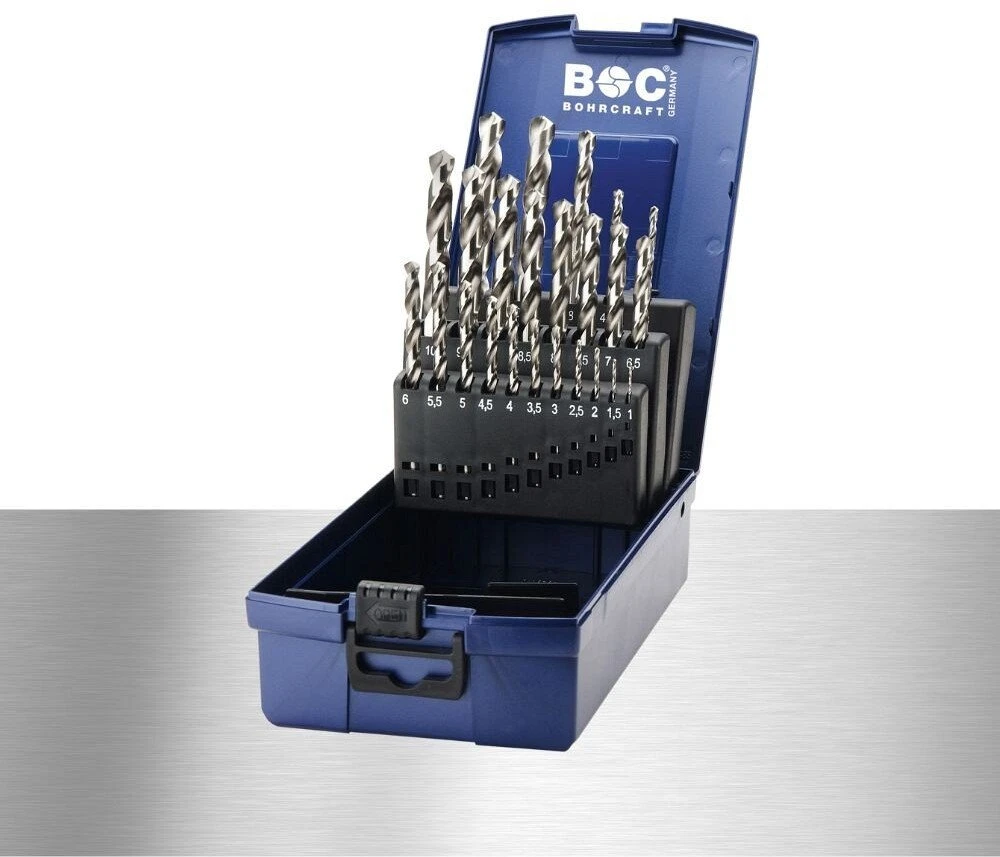 Grąžtas Grąžtų rinkinys BOHRCRAFT HSS-G DIN 338 1,0 - 13,0 x 0,5 mm inc. / KG13 ( 25 vnt.)