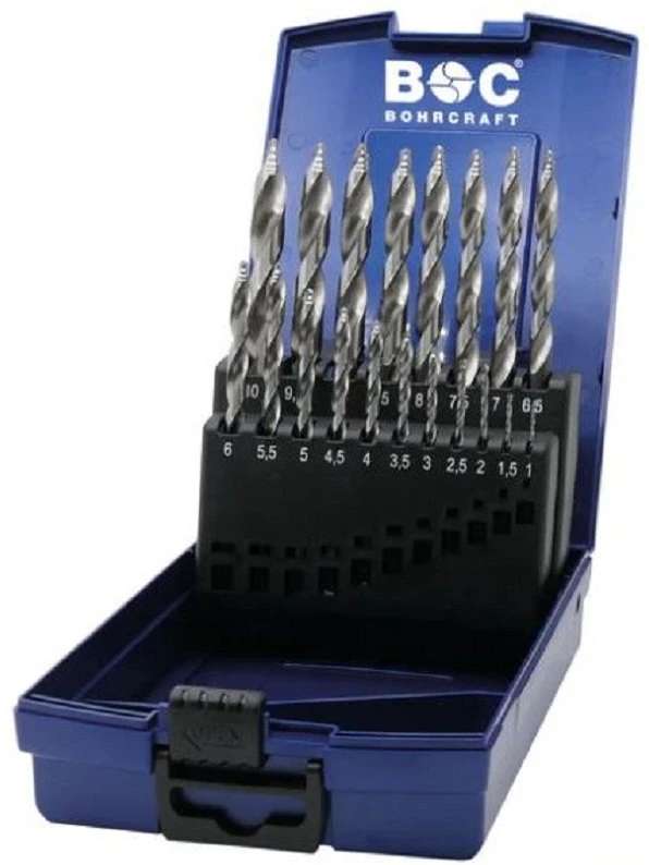 Grąžtas Grąžtų rinkinys BOHRCRAFT HSS-G DIN 338 1,0 - 13,0 x 0,5 mm inc. / KG13 ( 25 vnt.)