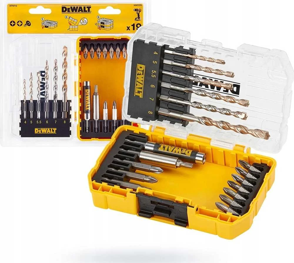 Grąžtų ir sukimo antgalių rinkinys DeWalt DT70712-QZ; 19 vnt.