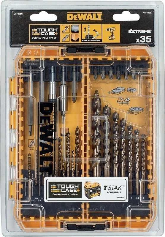 Grąžtas Grąžtų ir sukimo antgalių komplektas DeWalt DT70756-QZ; 35 vnt.