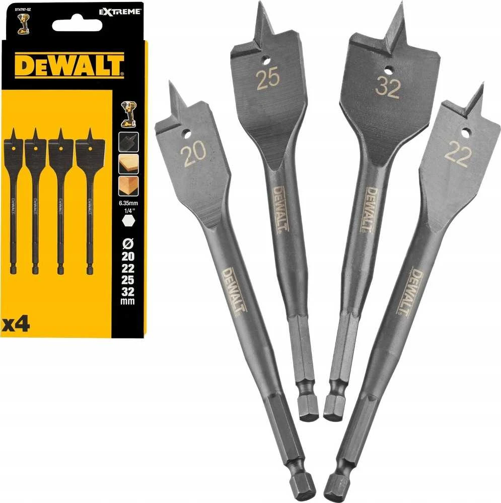 Grąžtas Plunksninių grąžtų rinkinys DeWalt DT4797-QZ; 20-32 mm; 4 vnt.