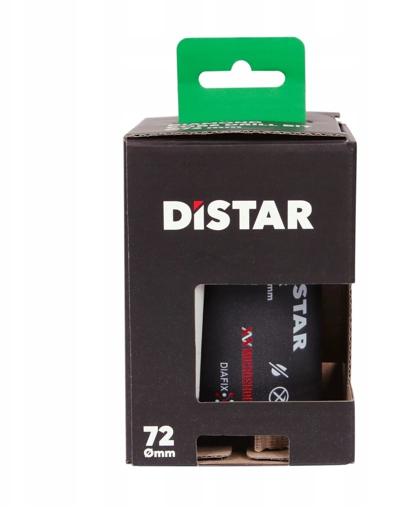 Grąžtas Deimantinė karūna rozetėms gręžti 68 mm, 72 mm, 82 mm RS-X Centrum, Distar su centratoriumi ir adapteriu iš M18 į M16, Karūnos skersmuo, mm: 72 mm