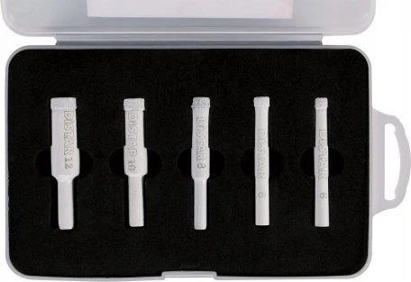 Distar DrillKIT 5vnt. 6-12mm karūnėlių komplektas dėžutėje, šlapiam plytelių gręžimui
