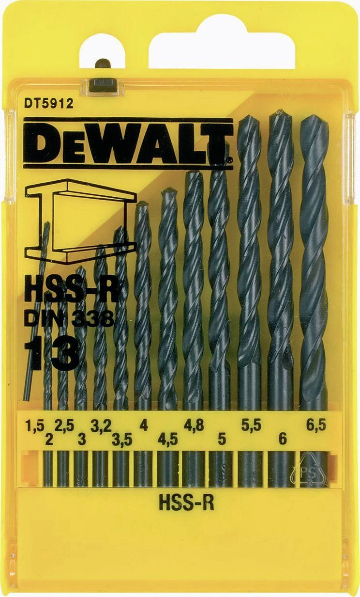 Grąžtas DEWALT grąžtai METAL HSS-R KPL.13szt.
