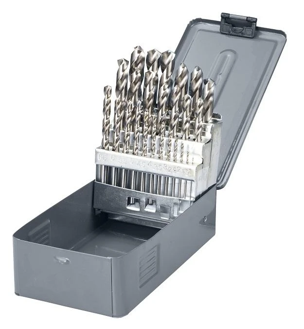 Grąžtas Wiertła Metalo grąžtai HSS DIN338, šlifuoti, 25 vnt. (1-13 mm), prolinas
