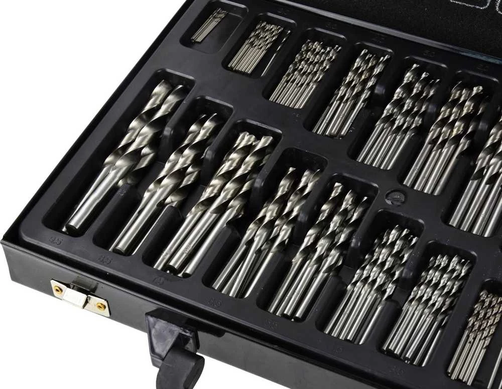 Sukomplektuotas cilindrinis grąžtas Geko HSS 1,0–10,0 mm mm