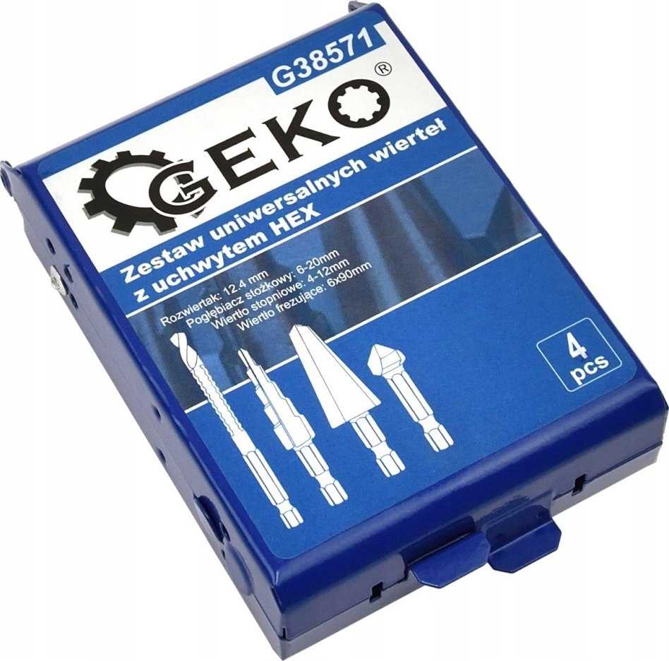 Geko Rinkinys gręžtuvas universalus grąžtas su laikikliu HEX 4vnt. (50)